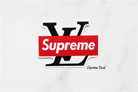 supreme lv sticker red|louis vuitton stickers.